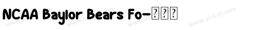 NCAA Baylor Bears Fo字体转换